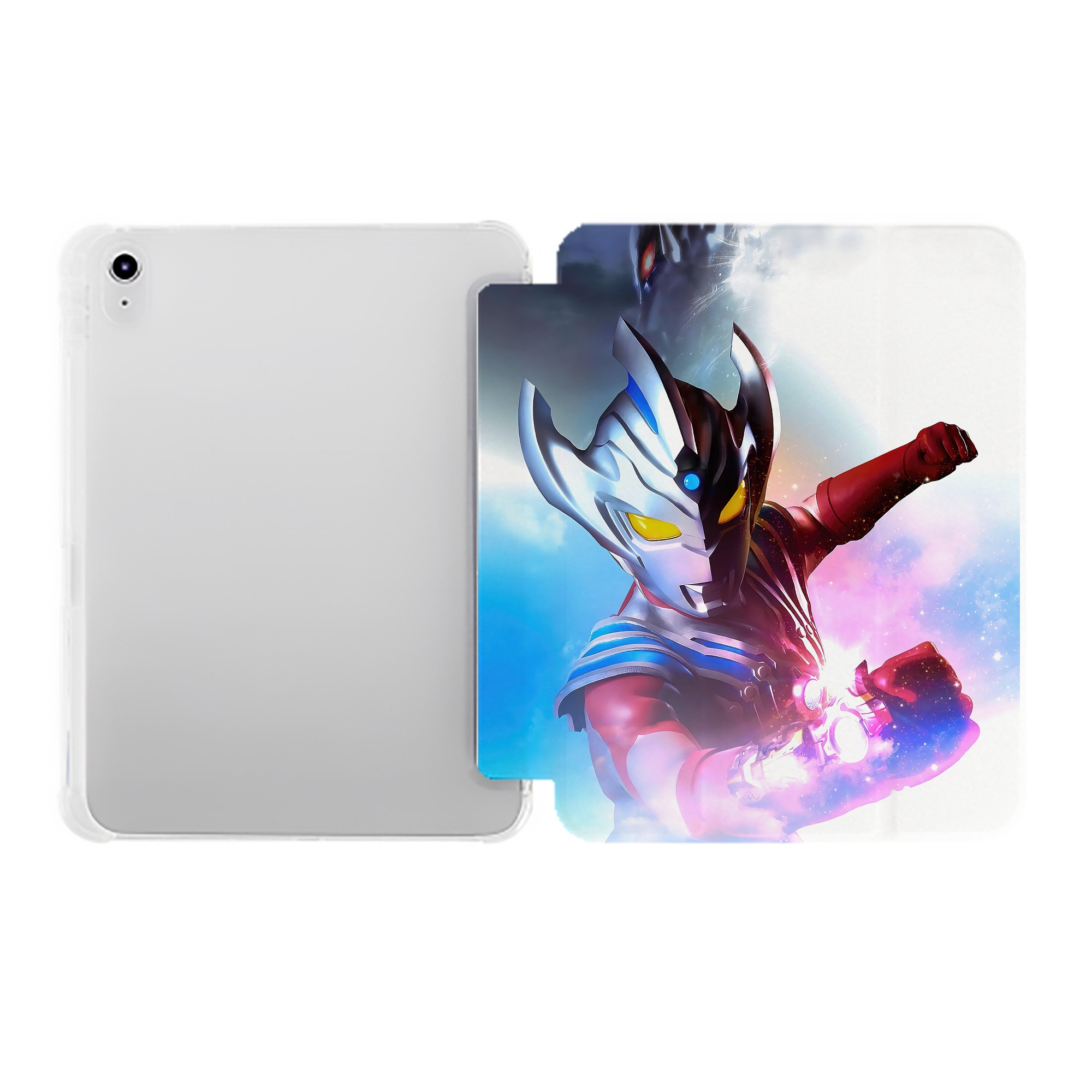 （画像用） ウルトラマン Ultraman IPad ケース ペン収納付き 三つ折りスタンド PUレザー×シリコン 対応機種9.5/10.5/10.9インチ